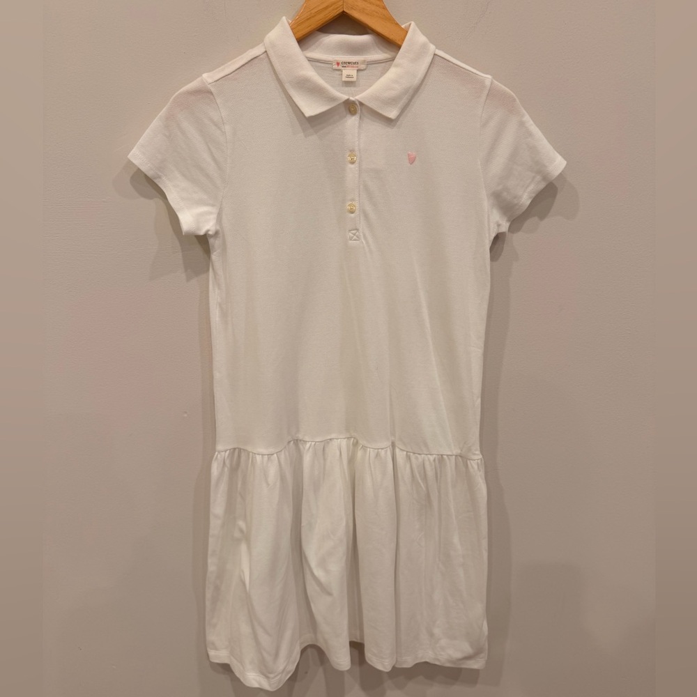 Crewcuts Girls White Polo Dress XL 12-14 NWT Short Sleeve Preppy Classic‎